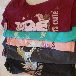 Girls unicorn shirt bundle sz 6
